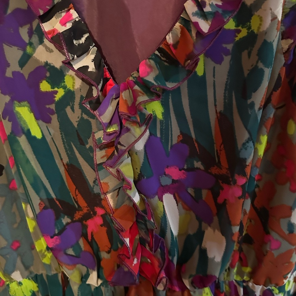 Nine & Co. Colorful Floral Midi Dress